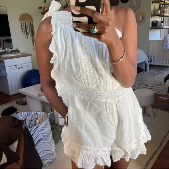 Free People Feeling Fancy Romper. Size: XS - Picture 4 of 12